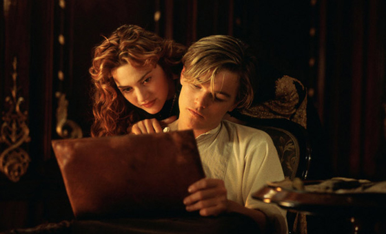 Jack (Leonardo DiCaprio) e Rose (Kate Winslet) em Titanic (Foto: Reprodução)