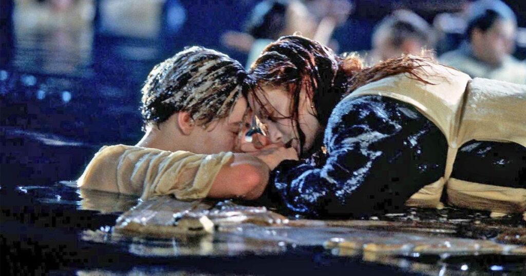 Jack (Leonardo DiCaprio) e Rose (Kate Winslet em Titanic (Foto: Reprodução)